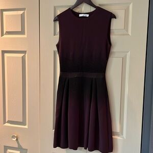 Christian Dior Dress Size 10 Burgundy Black Ombré Sparkle Knit